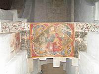Saint Paul 3 Chateaux - Cathedrale, Voutain dont l'intrados est peint, Christ en majeste entoure des 4 evangiles (2)